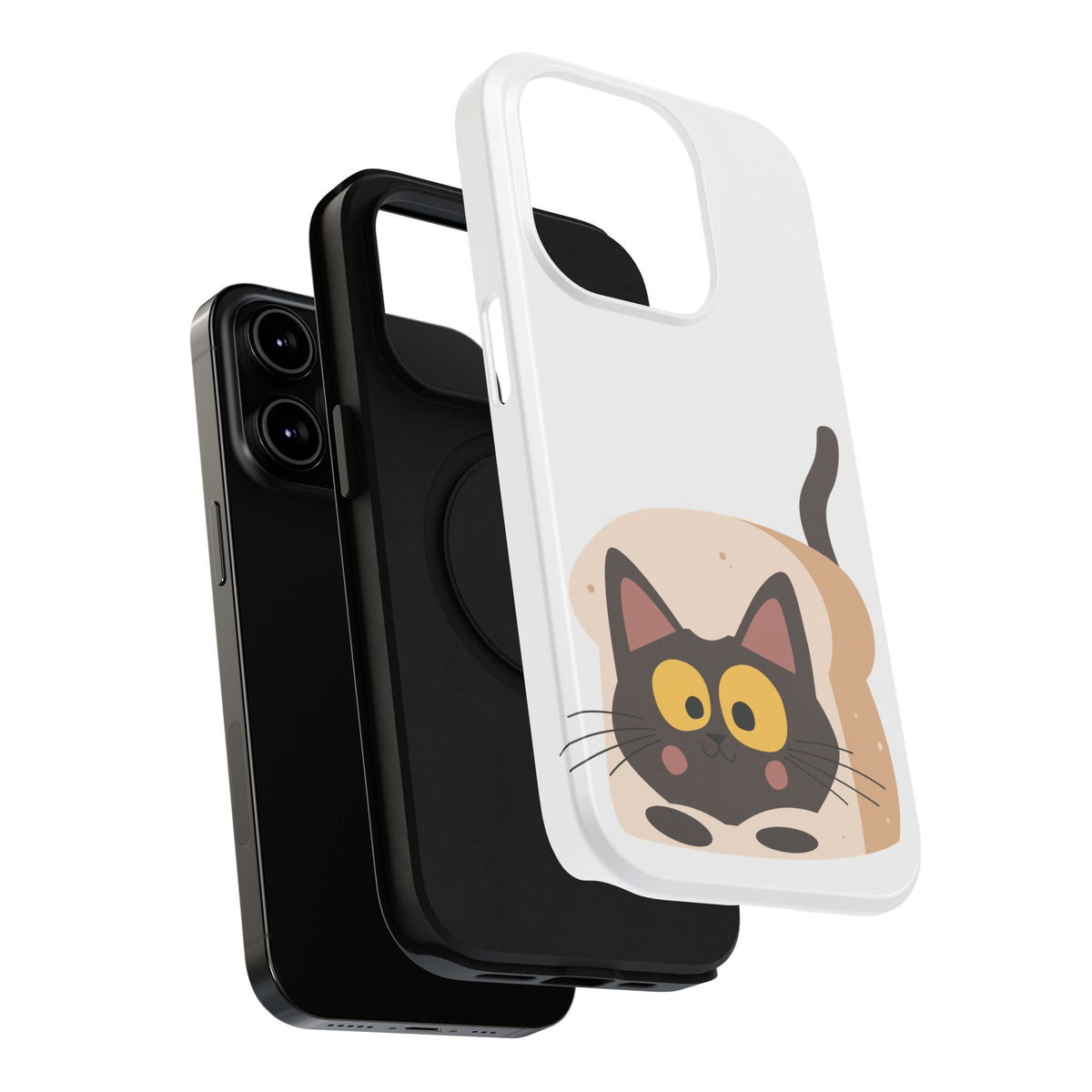 Cute Cartoon Cat Impact Phone Case – Protective iPhone Cover with Playful Kitty Design