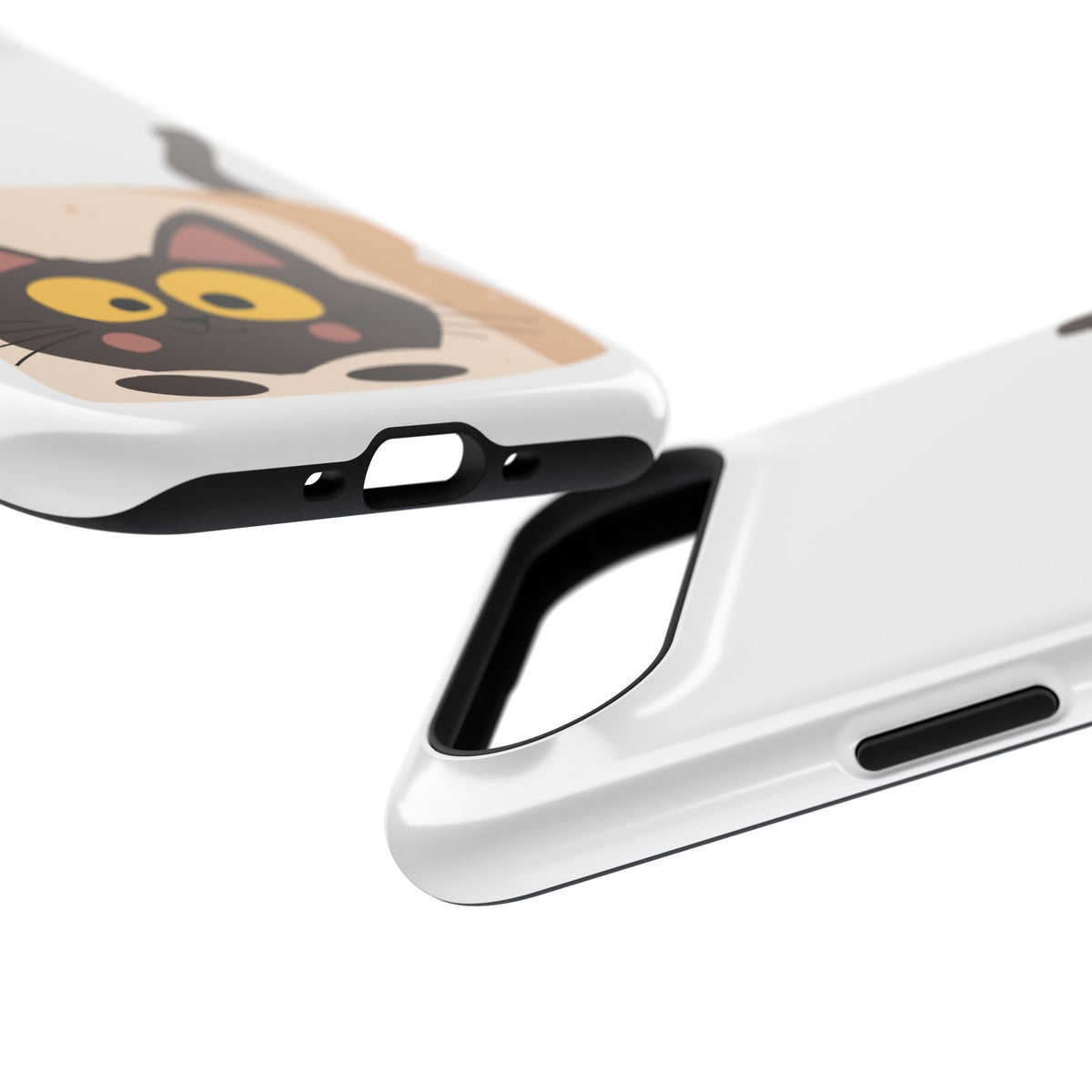 Cute Cartoon Cat Impact Phone Case – Protective iPhone Cover with Playful Kitty Design