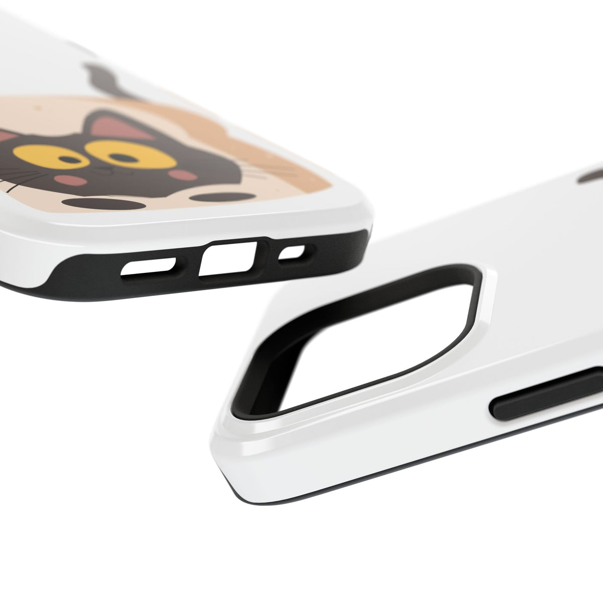 Cute Cartoon Cat Impact Phone Case – Protective iPhone Cover with Playful Kitty Design