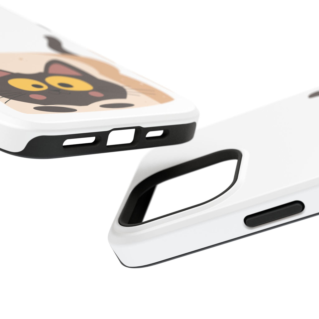 Cute Cartoon Cat Impact Phone Case – Protective iPhone Cover with Playful Kitty Design