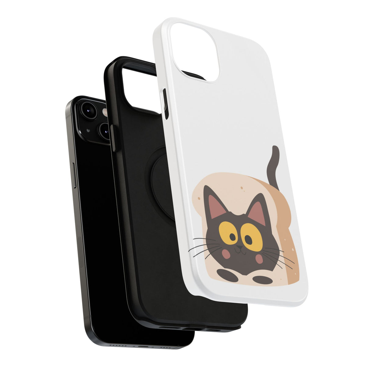 Cute Cartoon Cat Impact Phone Case – Protective iPhone Cover with Playful Kitty Design