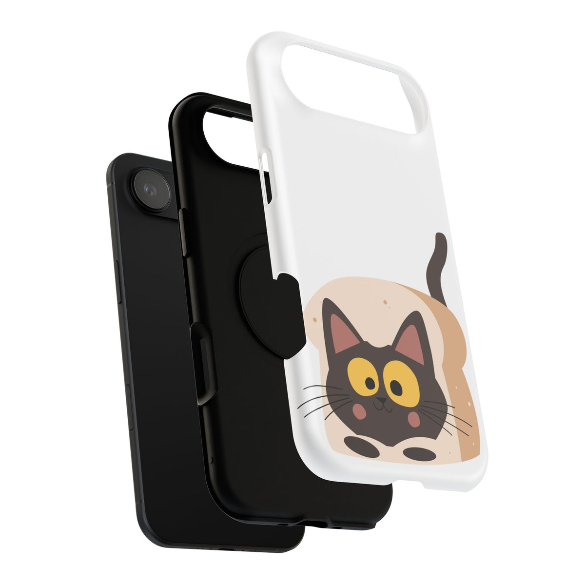 Cute Cartoon Cat Impact Phone Case – Protective iPhone Cover with Playful Kitty Design
