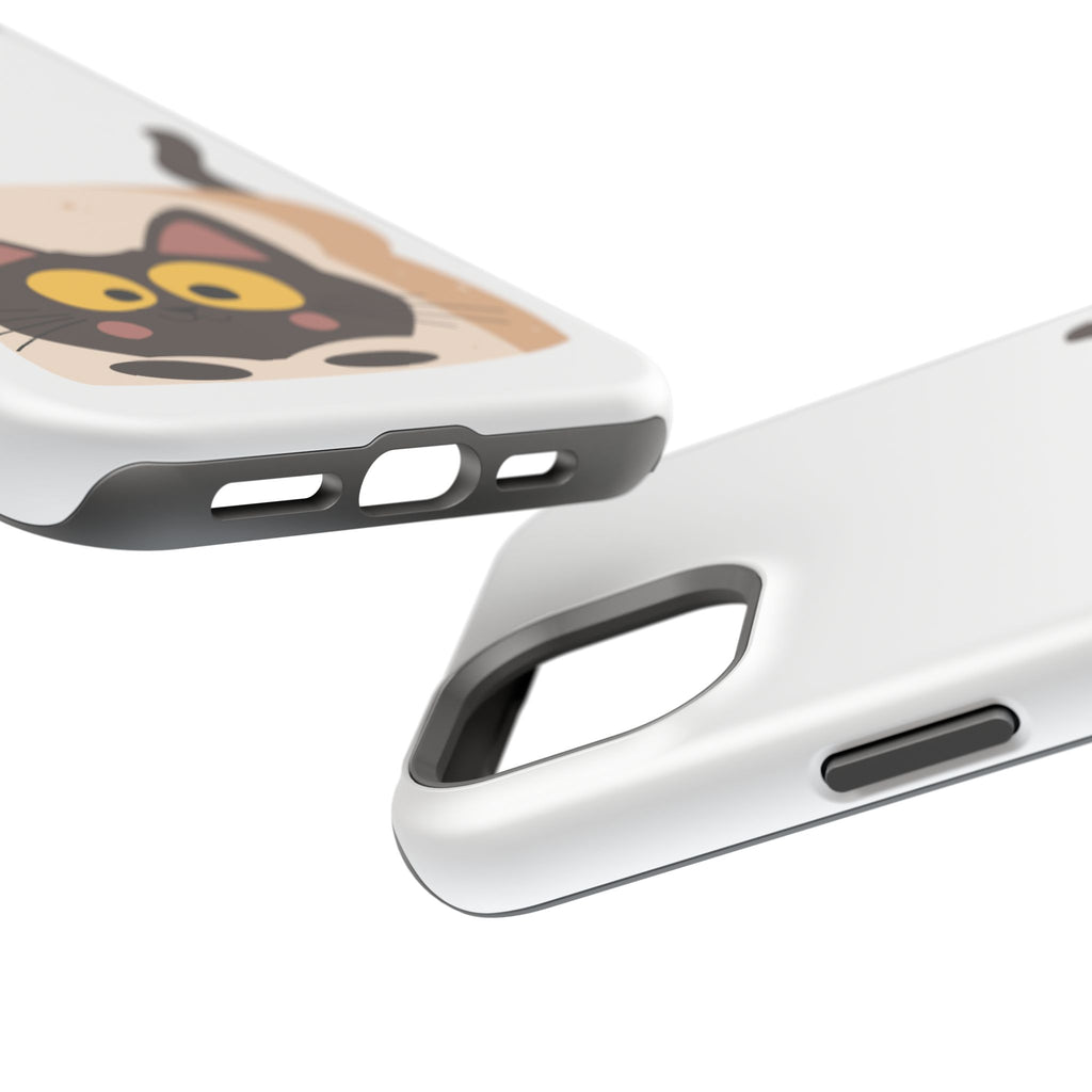 Cute Cartoon Cat Impact Phone Case – Protective iPhone Cover with Playful Kitty Design