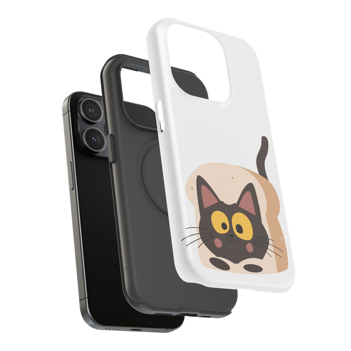 Cute Cartoon Cat Impact Phone Case – Protective iPhone Cover with Playful Kitty Design