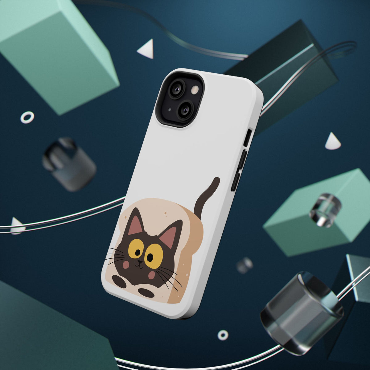 Cute Cartoon Cat Impact Phone Case – Protective iPhone Cover with Playful Kitty Design