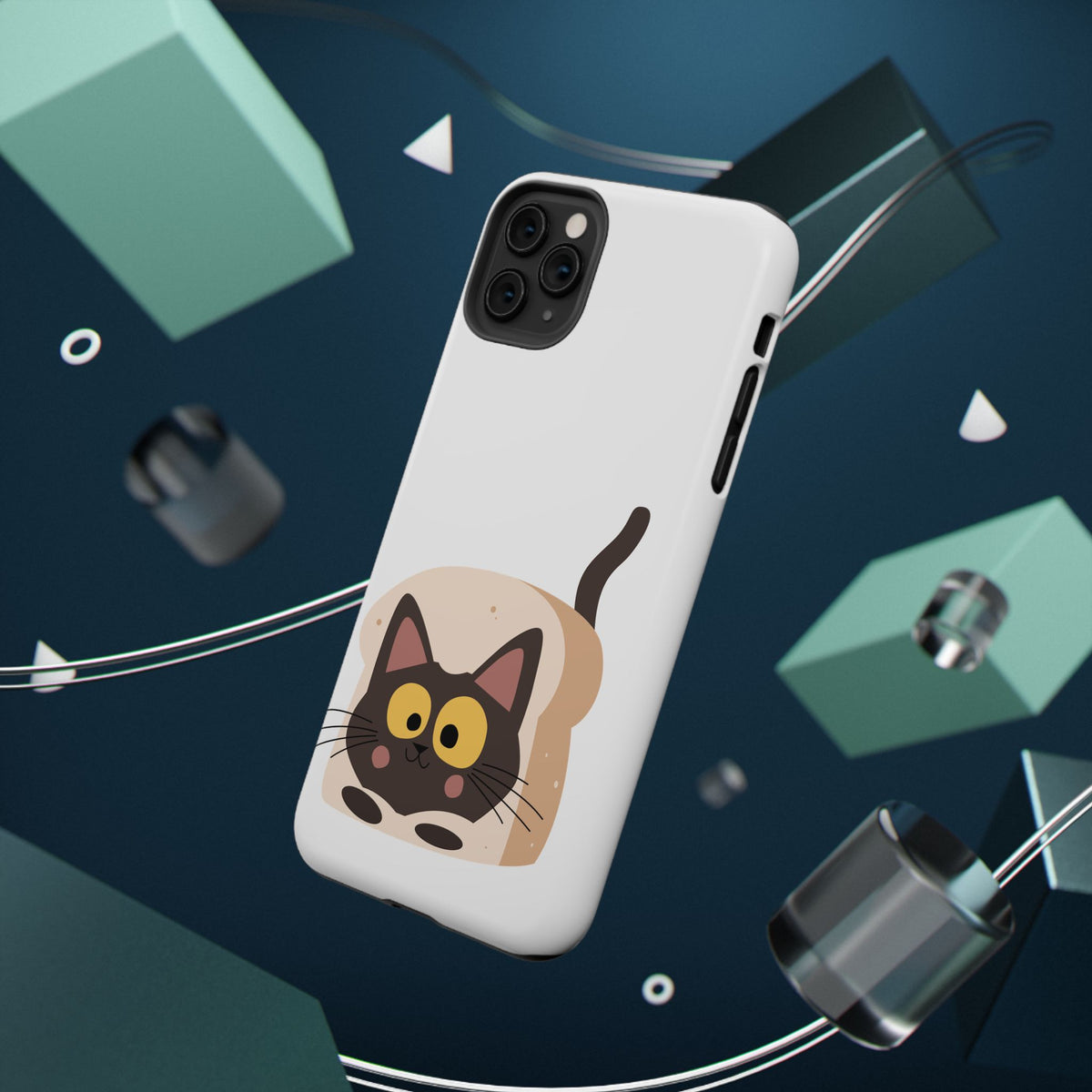 Cute Cartoon Cat Impact Phone Case – Protective iPhone Cover with Playful Kitty Design
