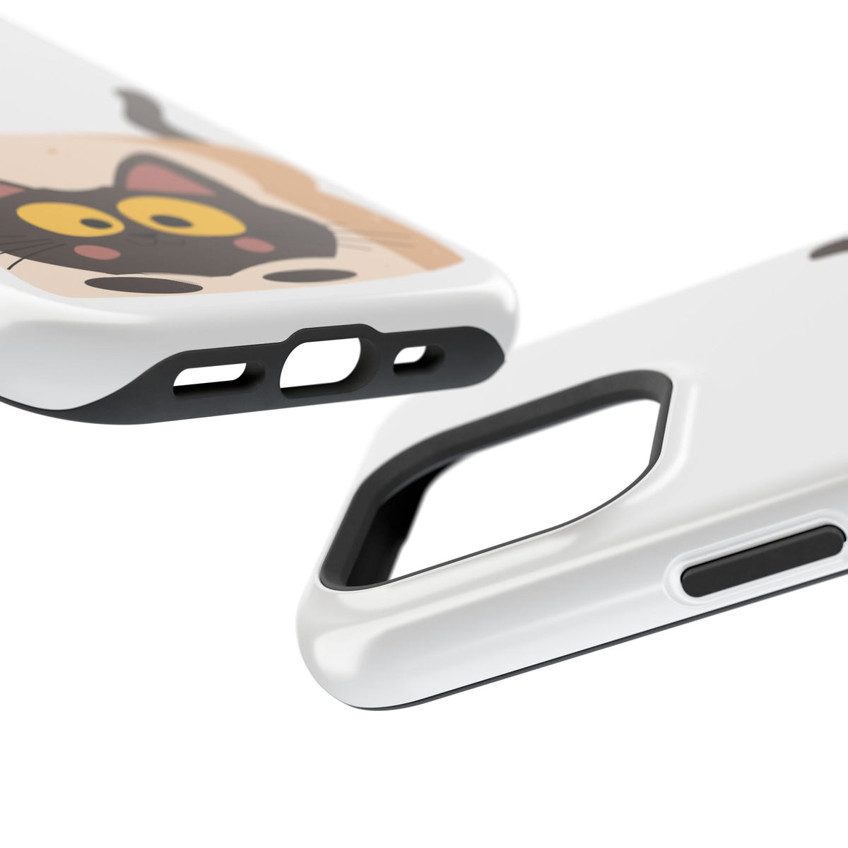 Cute Cartoon Cat Impact Phone Case – Protective iPhone Cover with Playful Kitty Design