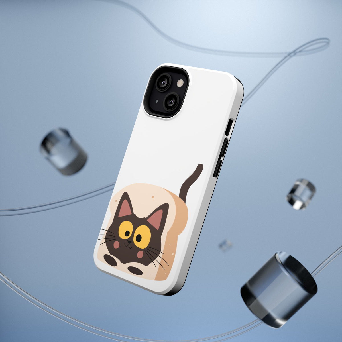 Cute Cartoon Cat Impact Phone Case – Protective iPhone Cover with Playful Kitty Design