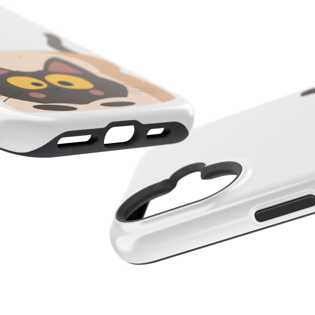 Cute Cartoon Cat Impact Phone Case – Protective iPhone Cover with Playful Kitty Design