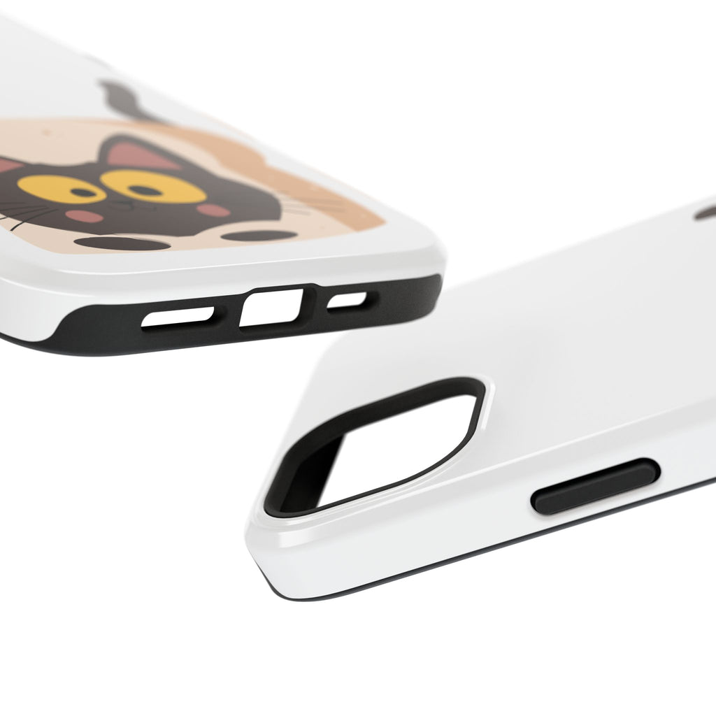 Cute Cartoon Cat Impact Phone Case – Protective iPhone Cover with Playful Kitty Design