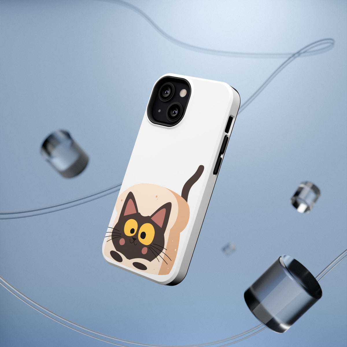 Cute Cartoon Cat Impact Phone Case – Protective iPhone Cover with Playful Kitty Design