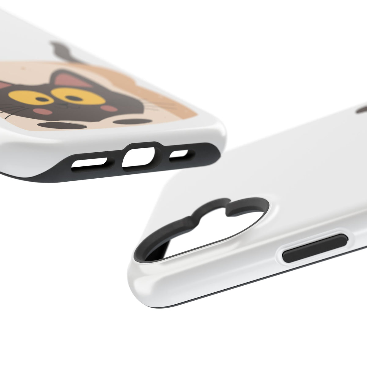 Cute Cartoon Cat Impact Phone Case – Protective iPhone Cover with Playful Kitty Design
