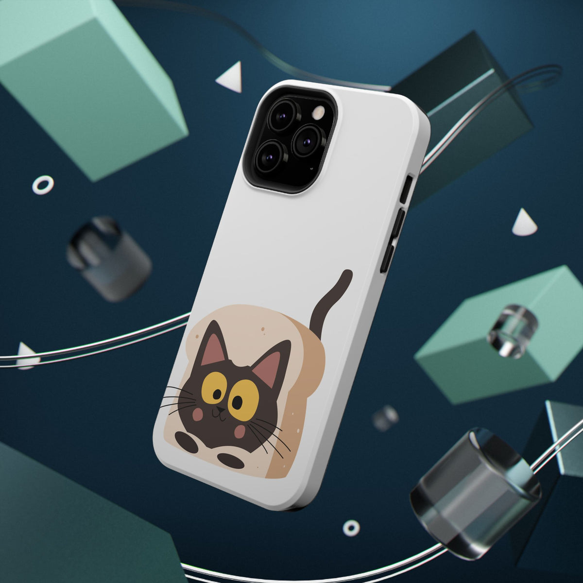 Cute Cartoon Cat Impact Phone Case – Protective iPhone Cover with Playful Kitty Design