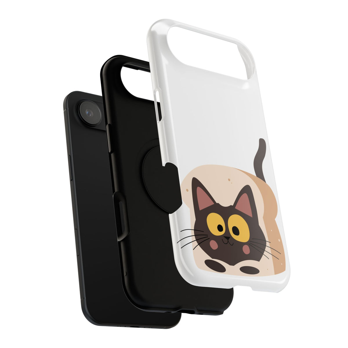 Cute Cartoon Cat Impact Phone Case – Protective iPhone Cover with Playful Kitty Design