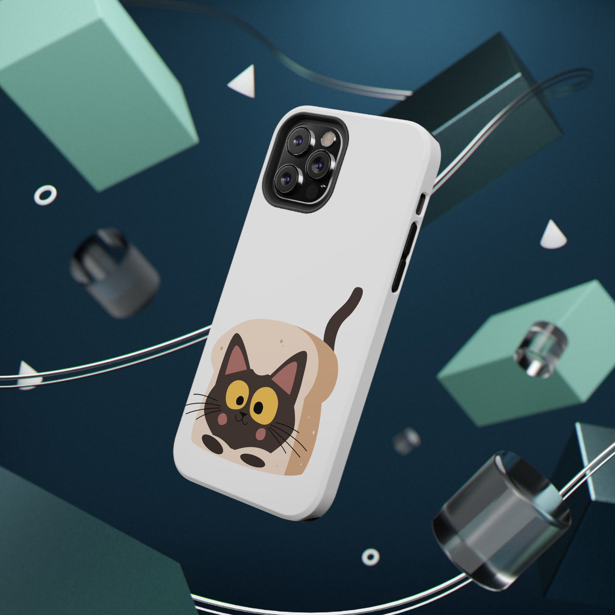 Cute Cartoon Cat Impact Phone Case – Protective iPhone Cover with Playful Kitty Design