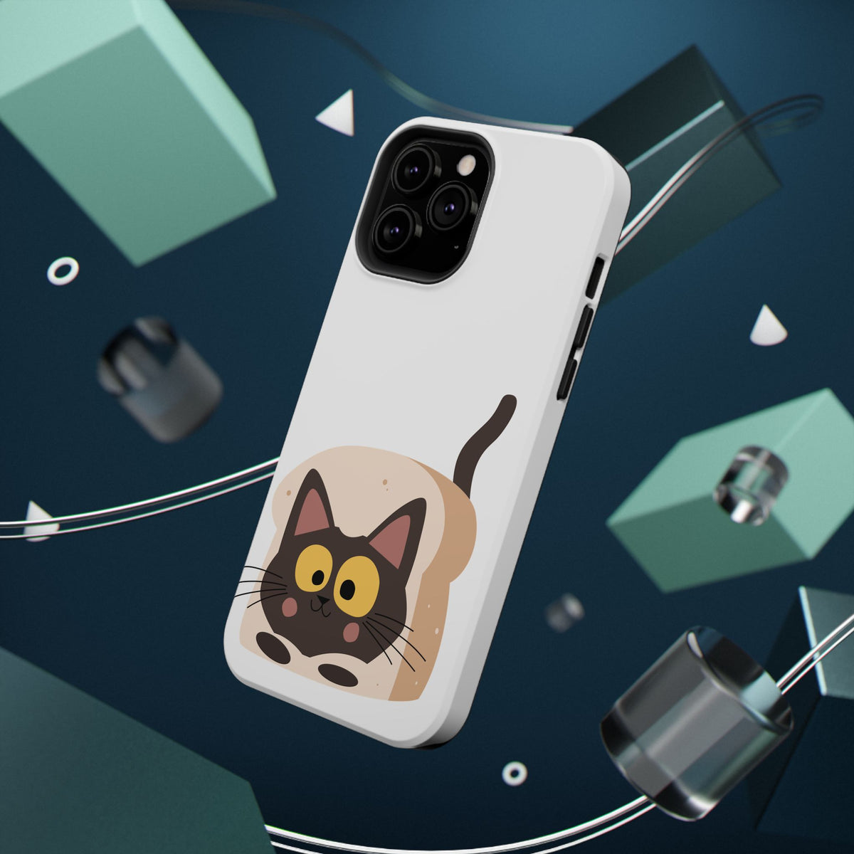 Cute Cartoon Cat Impact Phone Case – Protective iPhone Cover with Playful Kitty Design