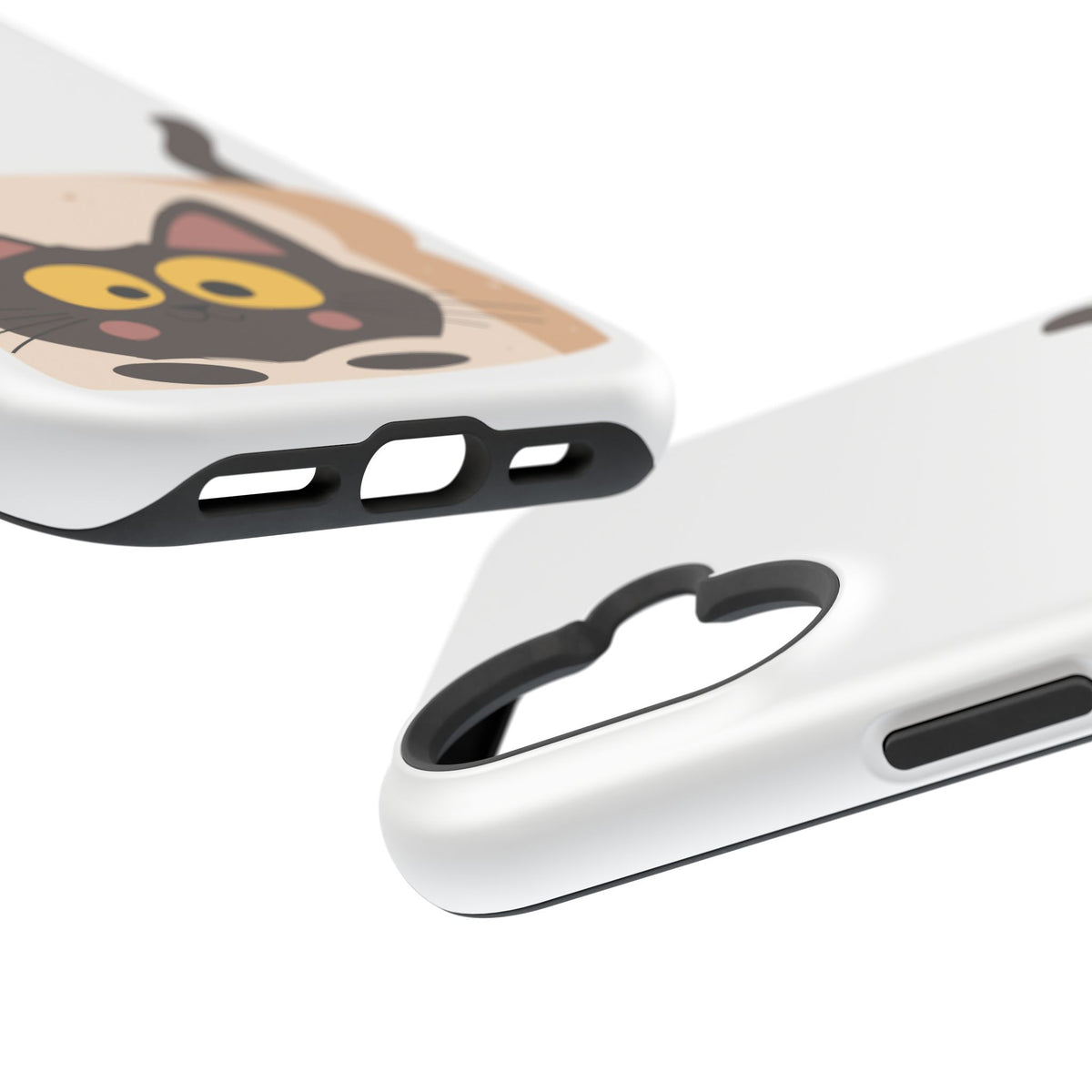 Cute Cartoon Cat Impact Phone Case – Protective iPhone Cover with Playful Kitty Design
