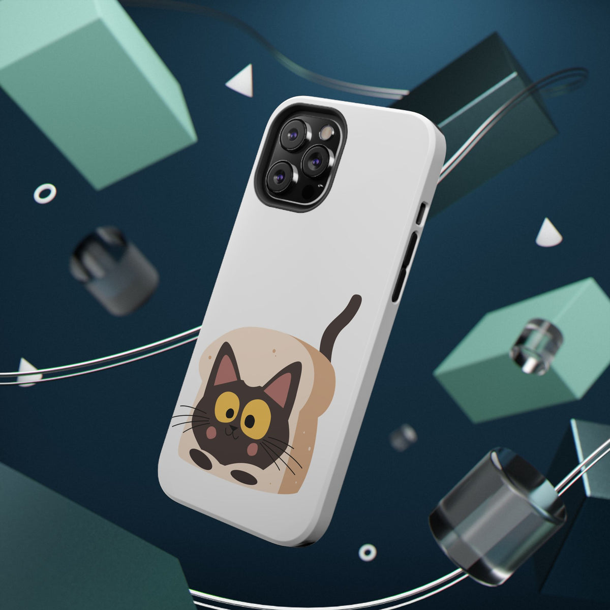 Cute Cartoon Cat Impact Phone Case – Protective iPhone Cover with Playful Kitty Design