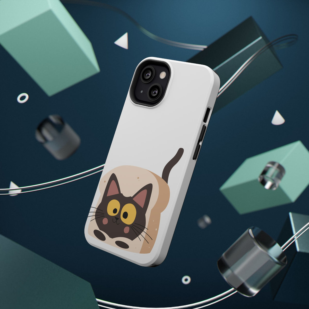 Cute Cartoon Cat Impact Phone Case – Protective iPhone Cover with Playful Kitty Design