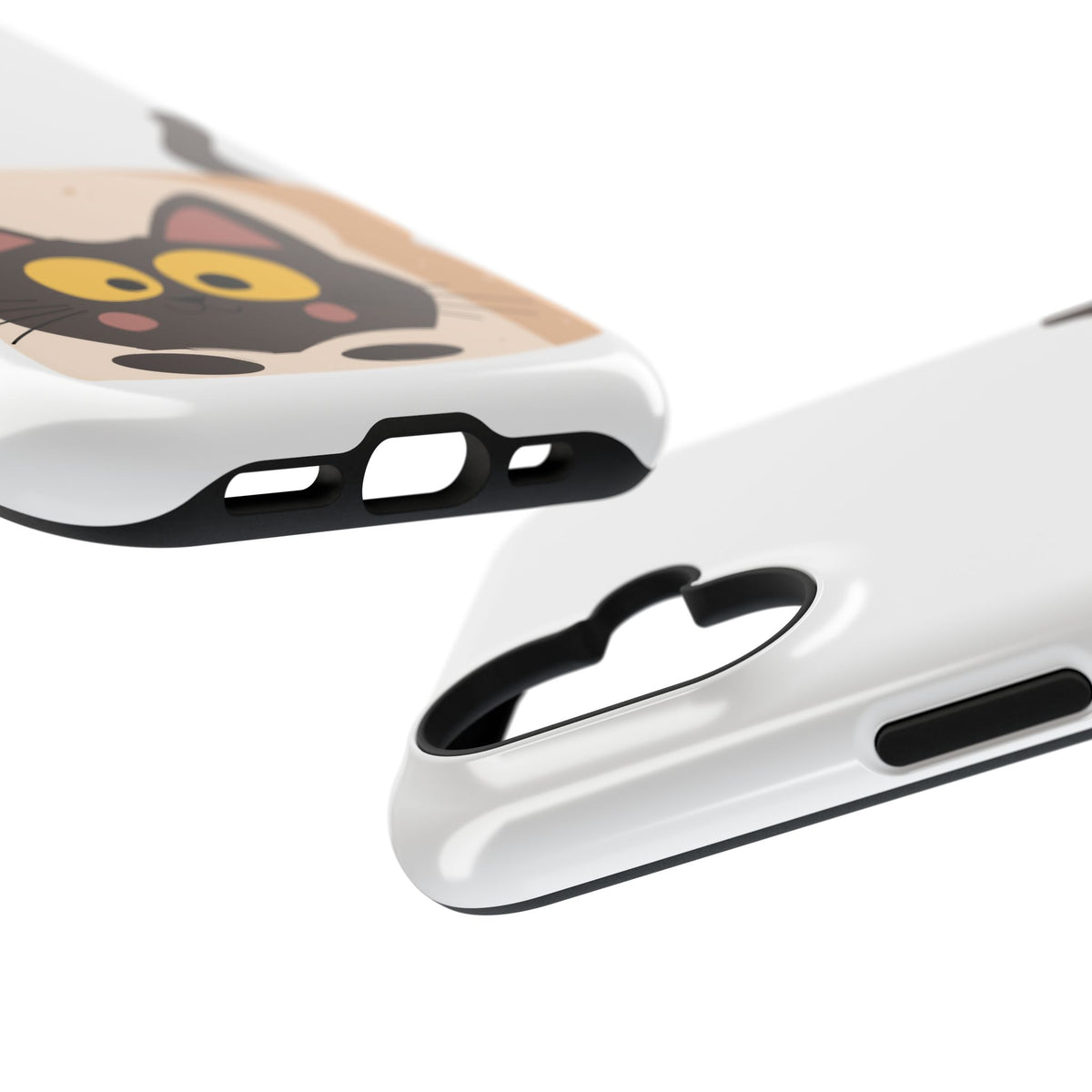 Cute Cartoon Cat Impact Phone Case – Protective iPhone Cover with Playful Kitty Design