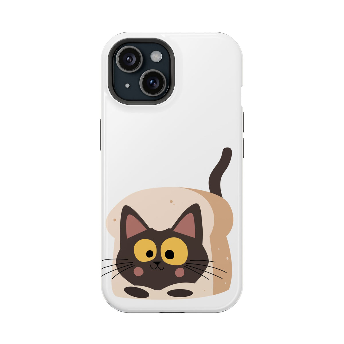 Cute Cartoon Cat Impact Phone Case – Protective iPhone Cover with Playful Kitty Design