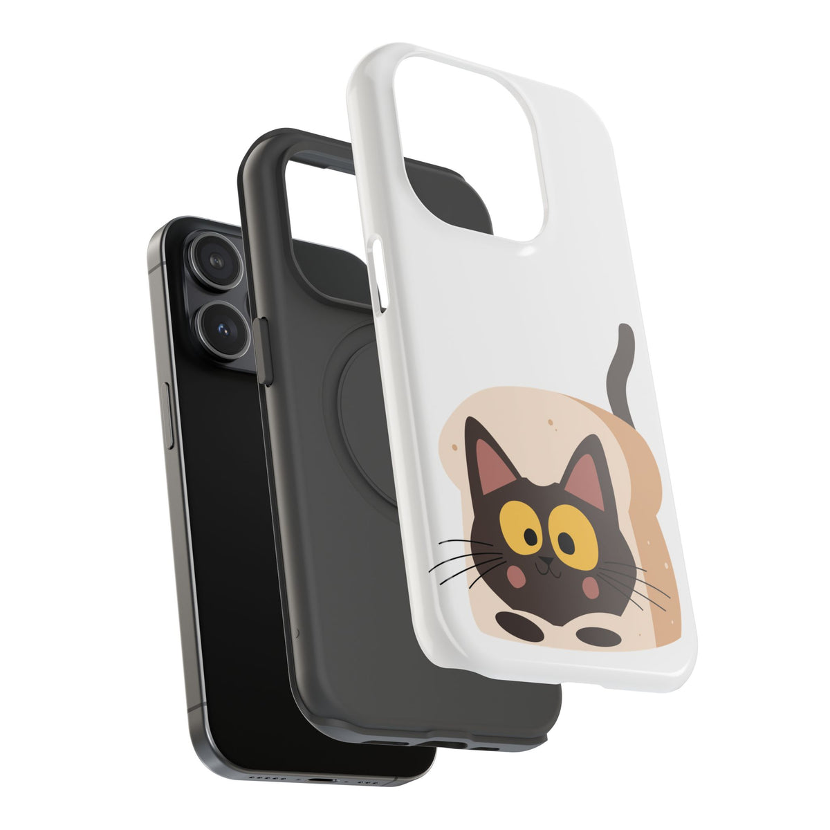 Cute Cartoon Cat Impact Phone Case – Protective iPhone Cover with Playful Kitty Design