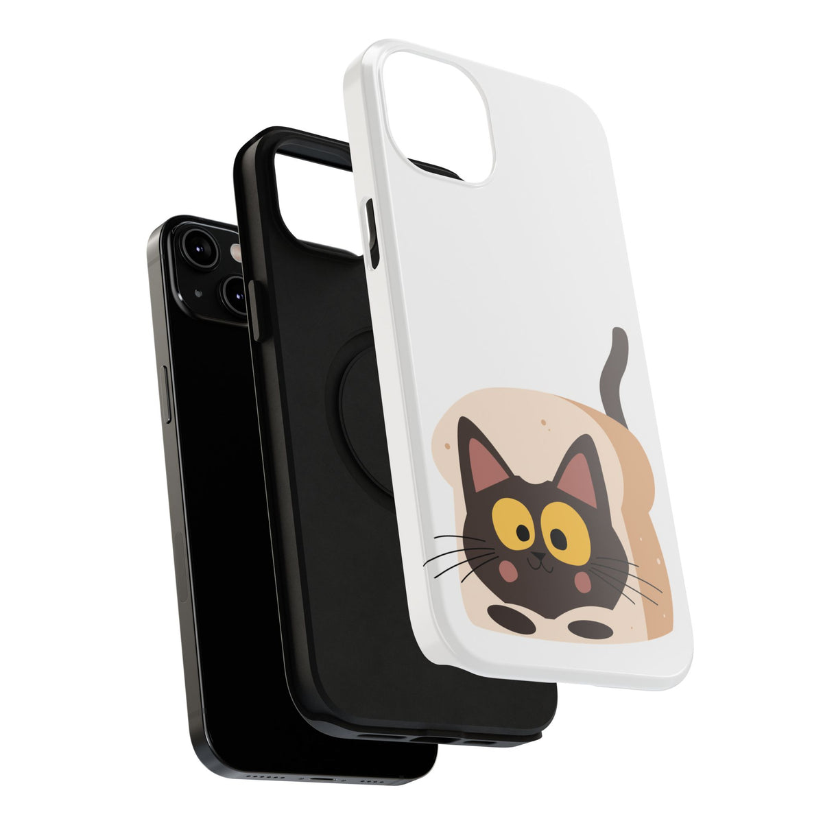 Cute Cartoon Cat Impact Phone Case – Protective iPhone Cover with Playful Kitty Design