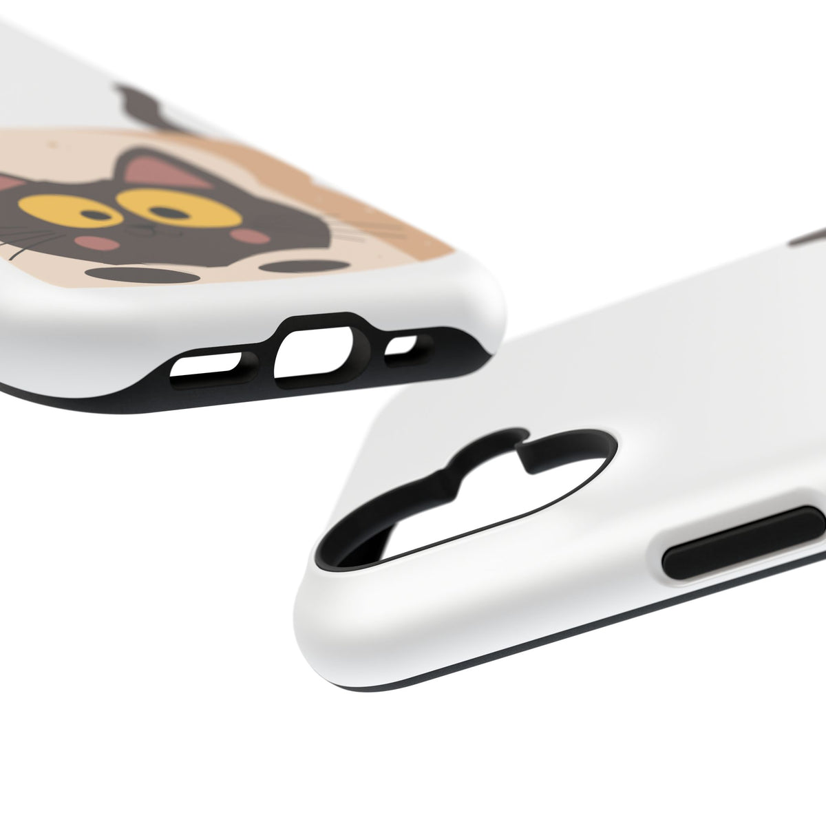 Cute Cartoon Cat Impact Phone Case – Protective iPhone Cover with Playful Kitty Design