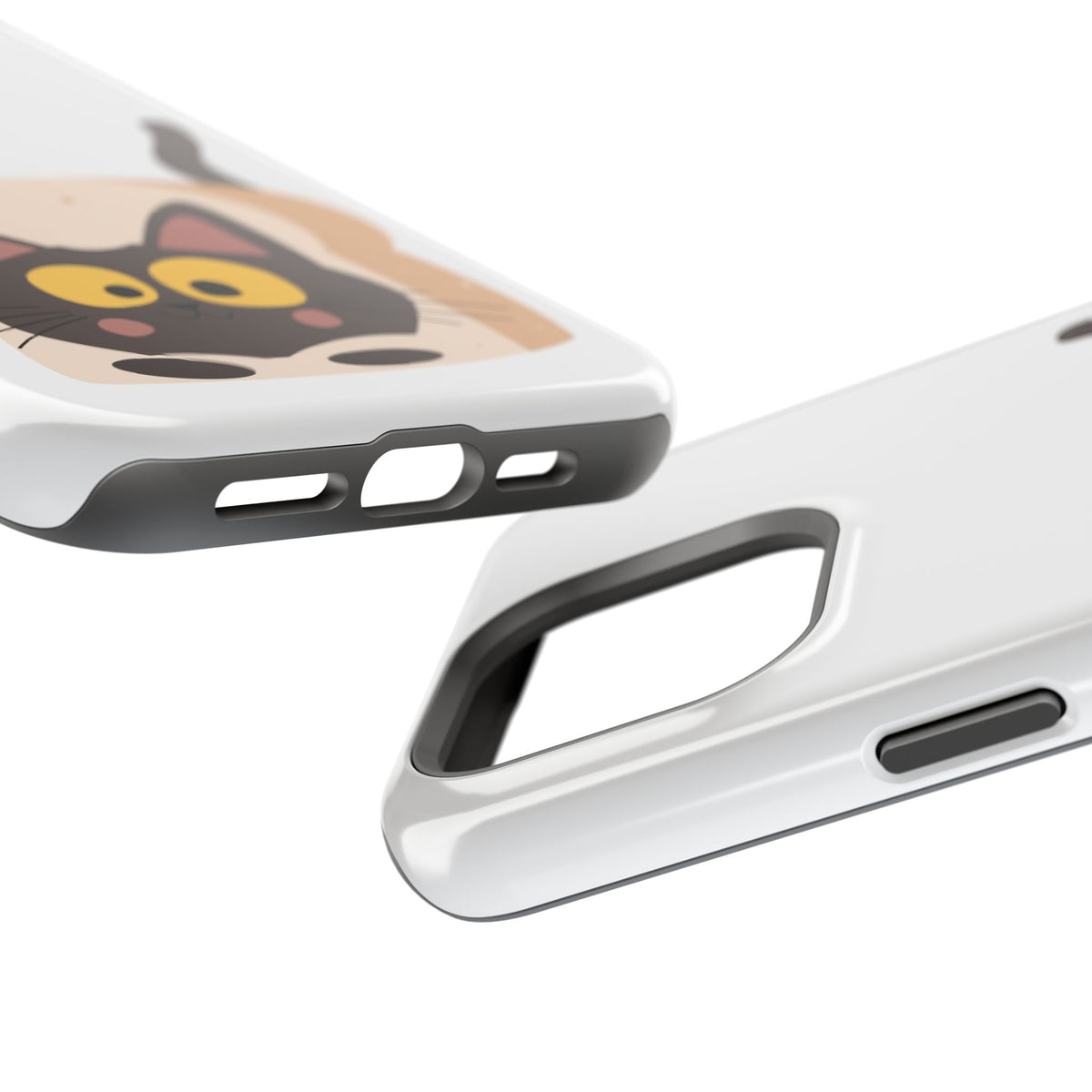 Cute Cartoon Cat Impact Phone Case – Protective iPhone Cover with Playful Kitty Design