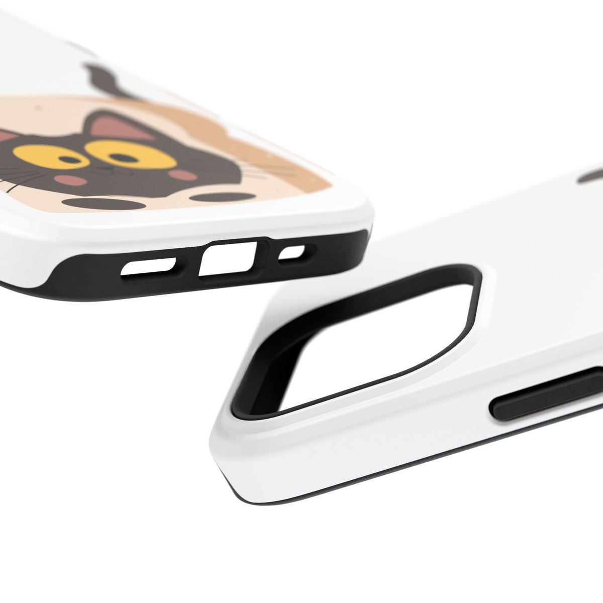Cute Cartoon Cat Impact Phone Case – Protective iPhone Cover with Playful Kitty Design