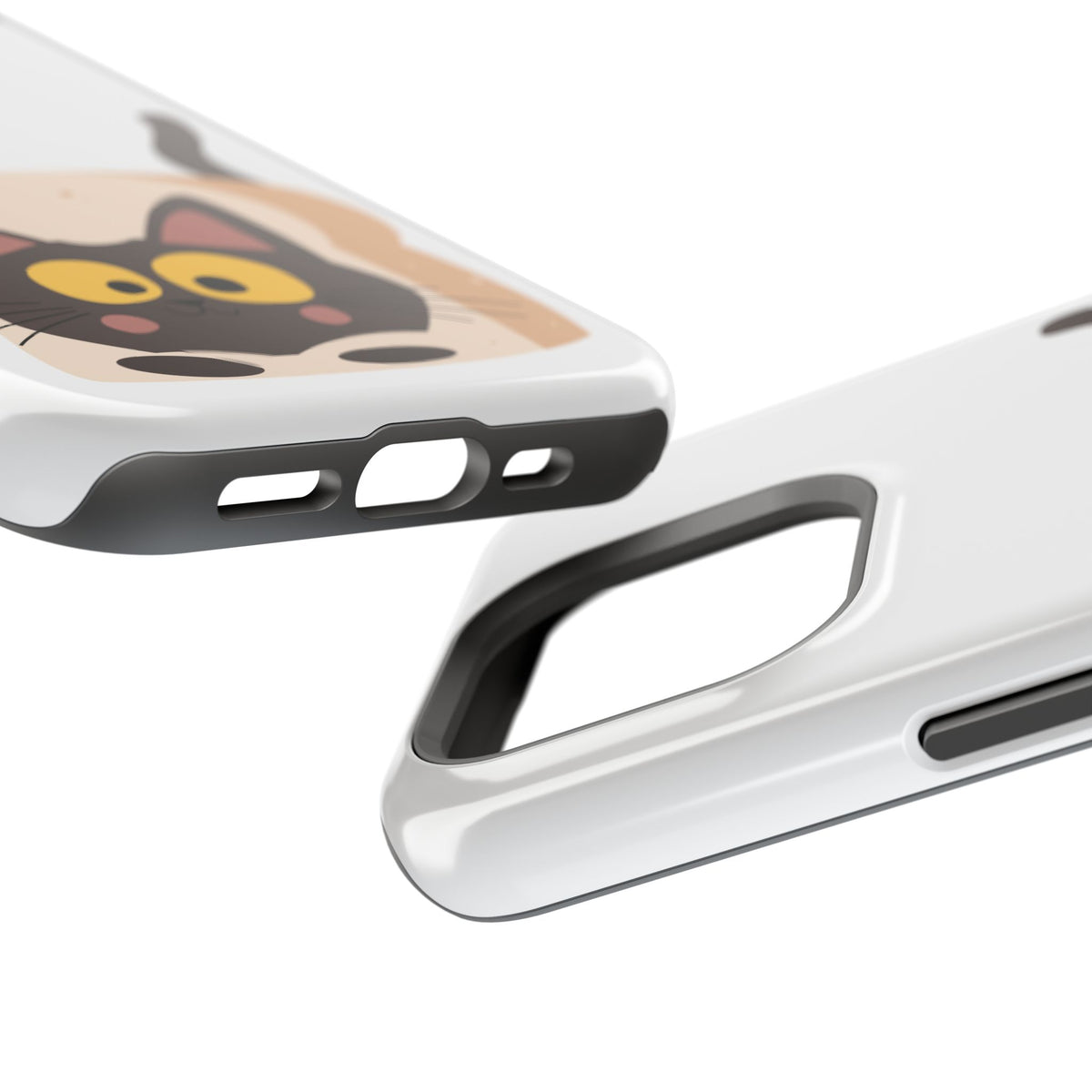 Cute Cartoon Cat Impact Phone Case – Protective iPhone Cover with Playful Kitty Design