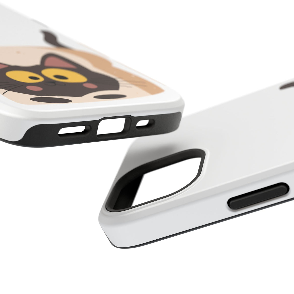 Cute Cartoon Cat Impact Phone Case – Protective iPhone Cover with Playful Kitty Design