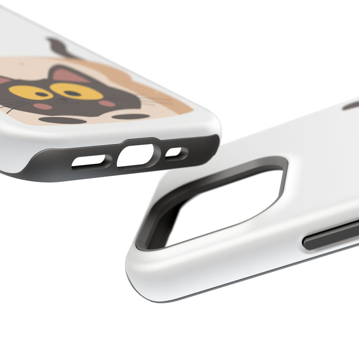 Cute Cartoon Cat Impact Phone Case – Protective iPhone Cover with Playful Kitty Design