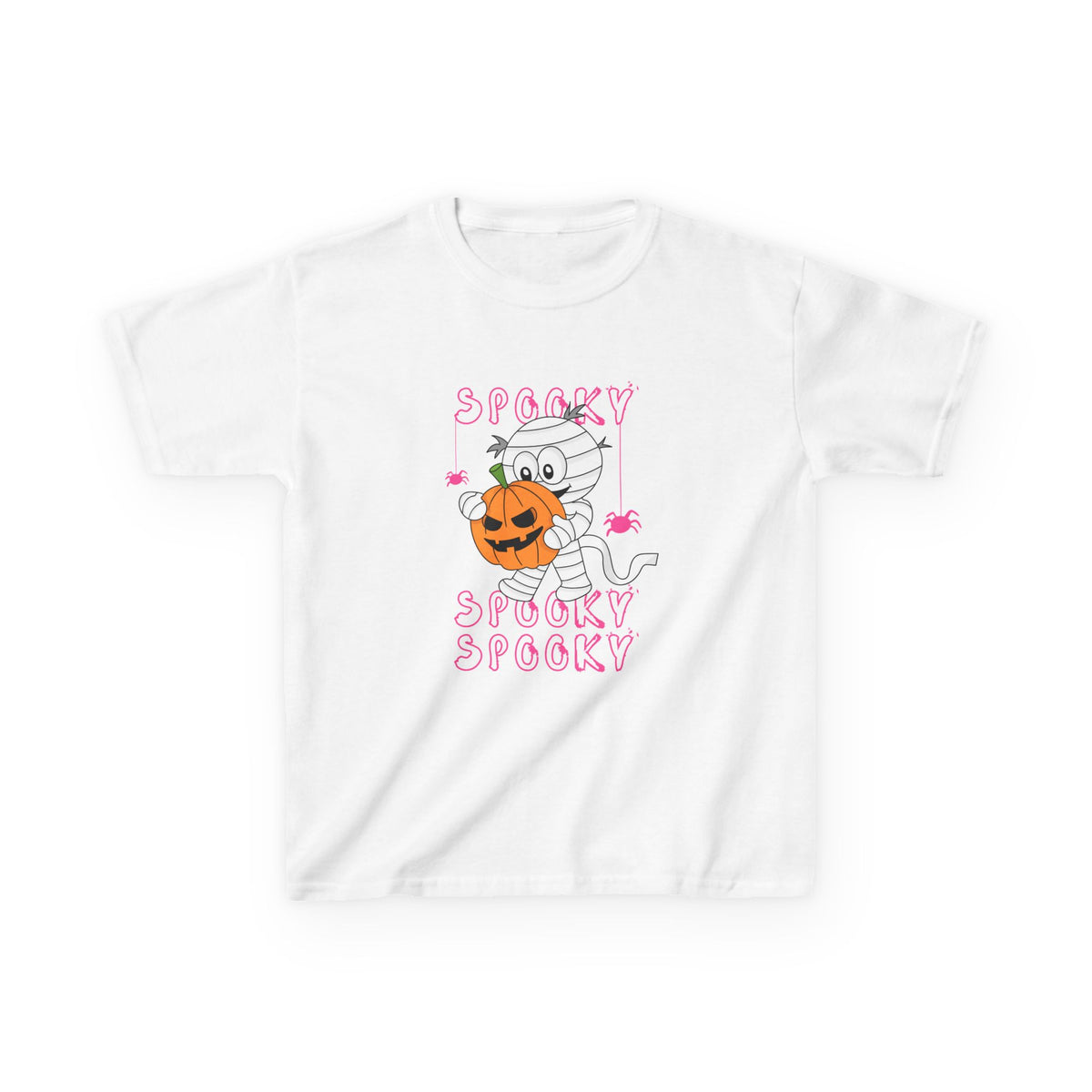 Spooky Pumpkin Ghost Kids T-Shirt