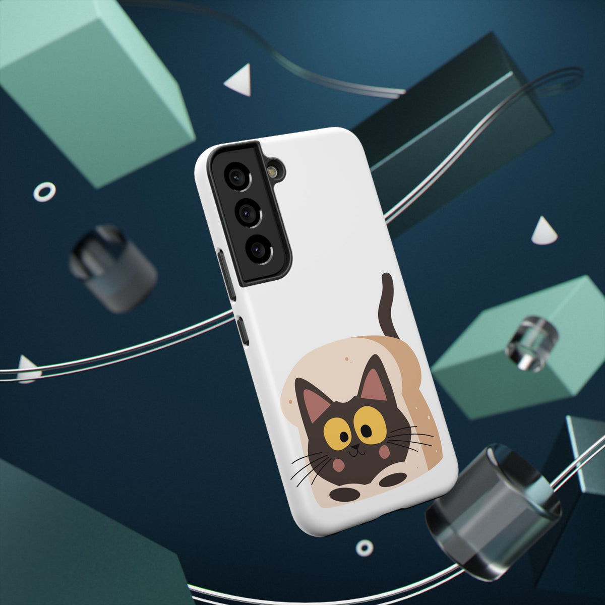 Cute Cartoon Cat Impact Phone Case – Protective iPhone Cover with Playful Kitty Design