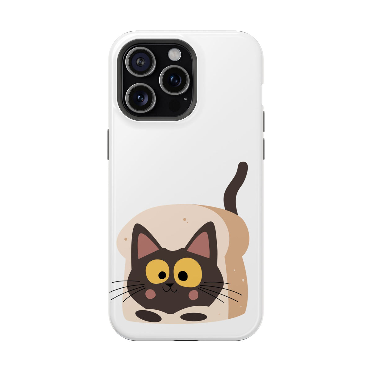 Cute Cartoon Cat Impact Phone Case – Protective iPhone Cover with Playful Kitty Design