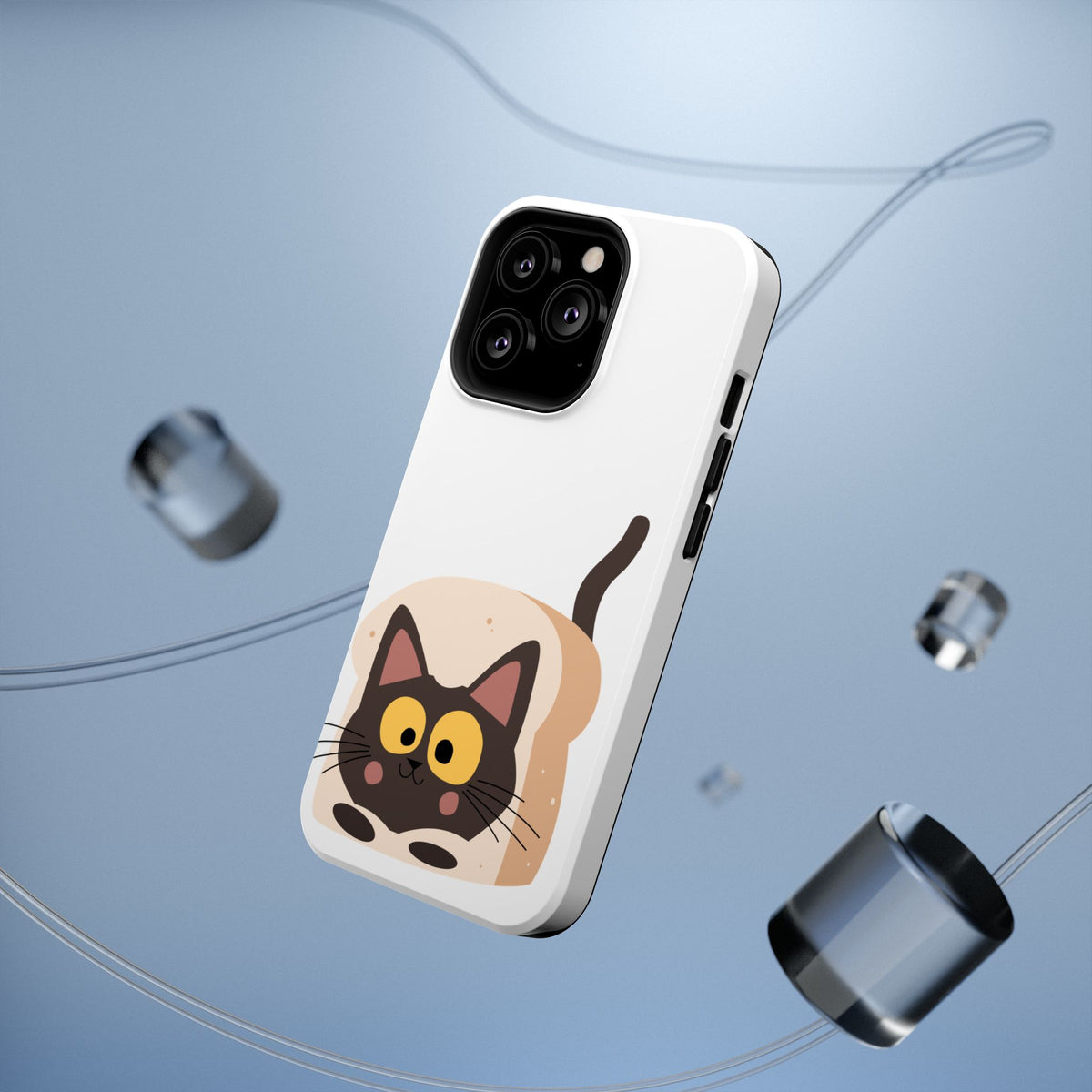 Cute Cartoon Cat Impact Phone Case – Protective iPhone Cover with Playful Kitty Design