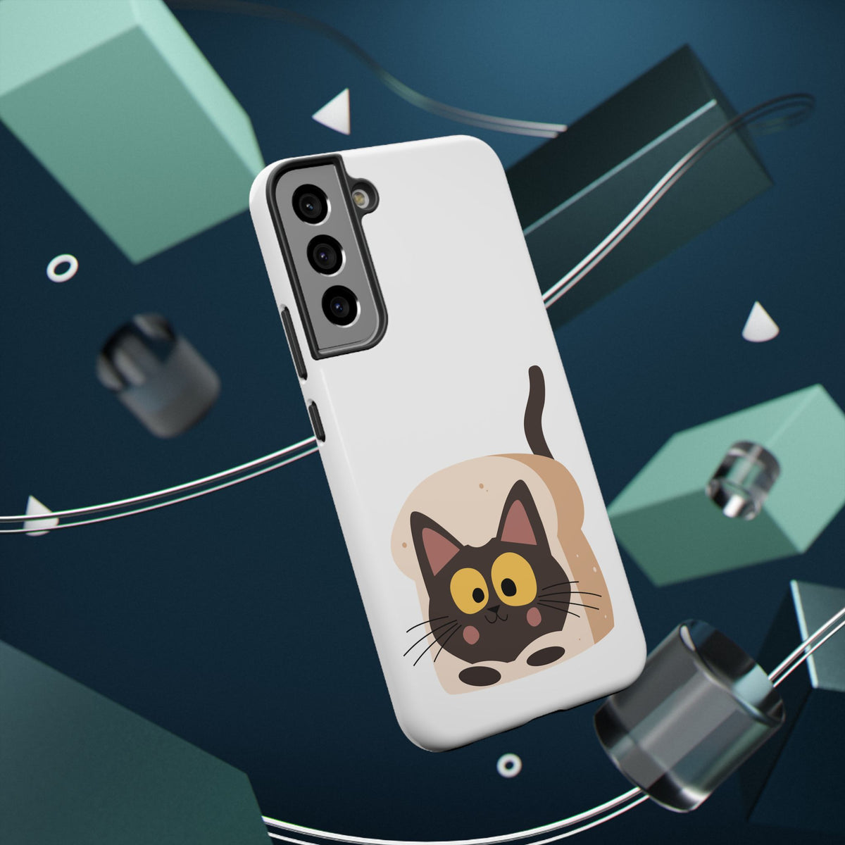 Cute Cartoon Cat Impact Phone Case – Protective iPhone Cover with Playful Kitty Design