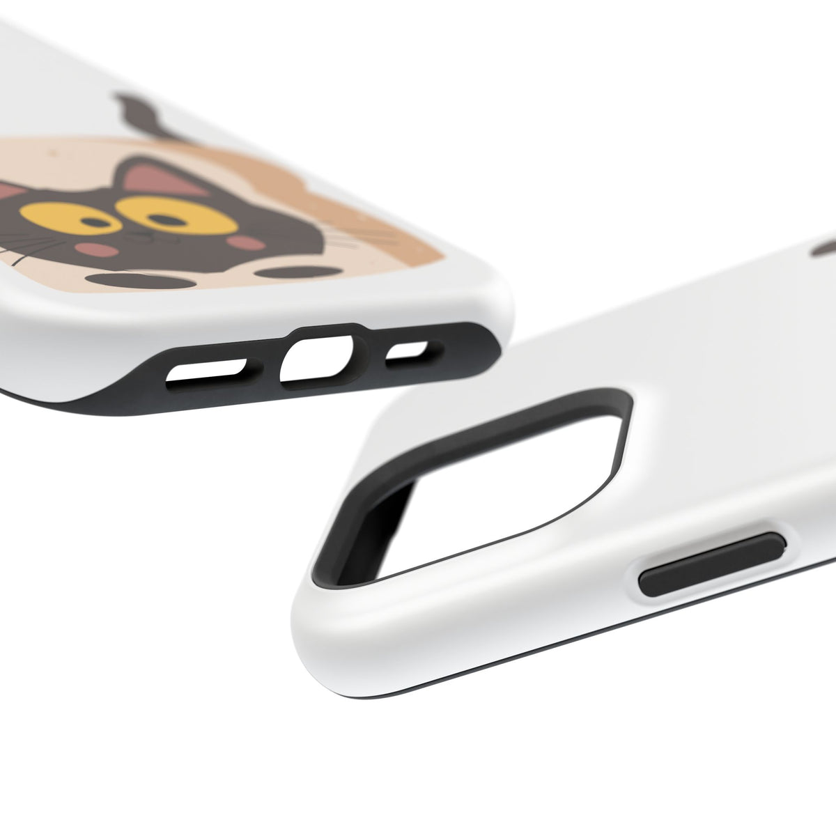 Cute Cartoon Cat Impact Phone Case – Protective iPhone Cover with Playful Kitty Design